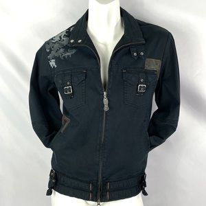 Howe | Mens Black Pocket Utility Field Jacket L